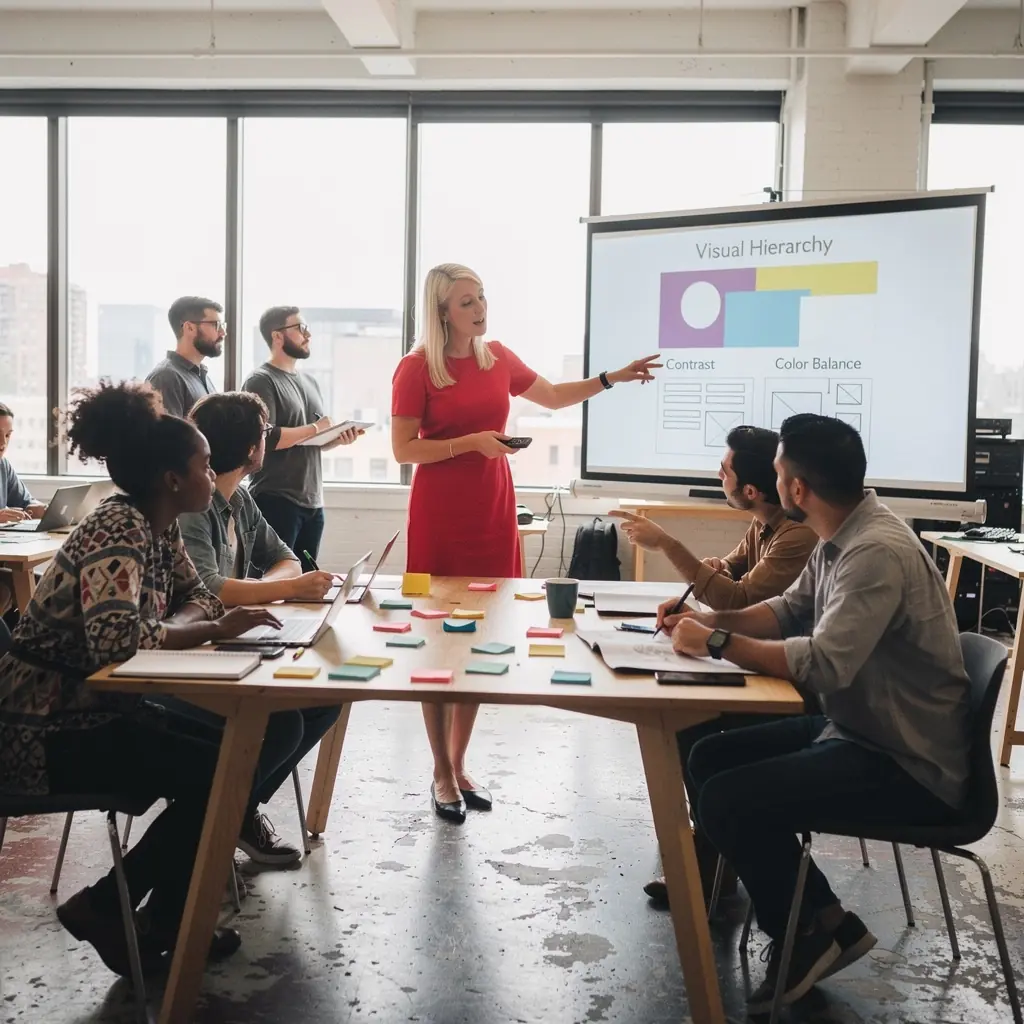 Доска для заметок с эскизами и идеями для дизайнерских проектов.