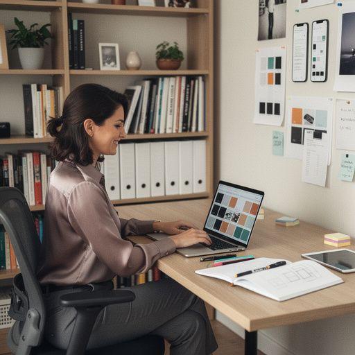 Группа студентов, обсуждающих идеи дизайна в классе.