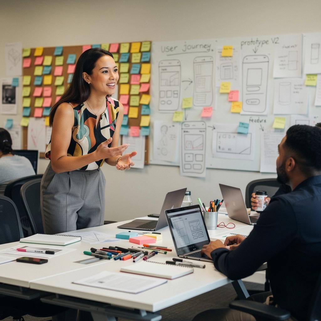 Этапы разработки макета на доске для заметок.